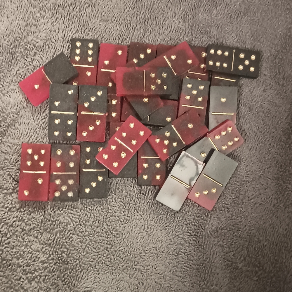 Handmade resin dominoes set